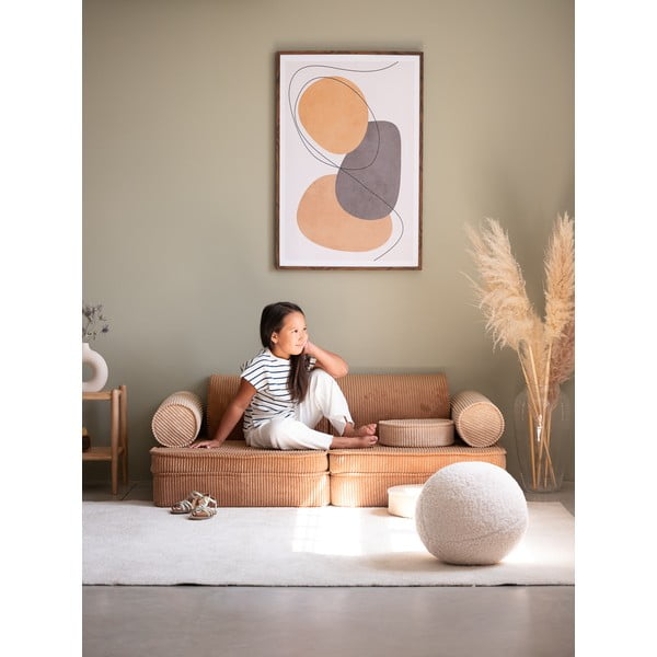 Brūns velveta bērnu dīvāns 132 cm Settee – Wigiwama-image-3