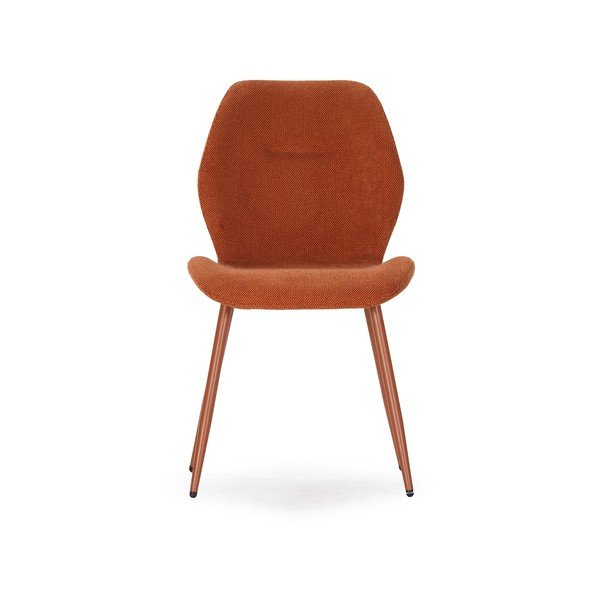 Terakotas oranži polsterēti pusdienu krēsli (4 gab.) Ansu – Marckeric-image-2