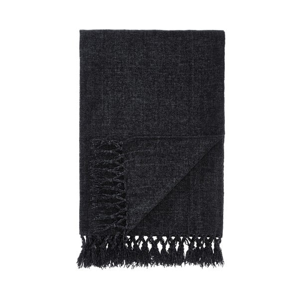 Melns pleds no šenila 130x170 cm Wilson – Catherine Lansfield