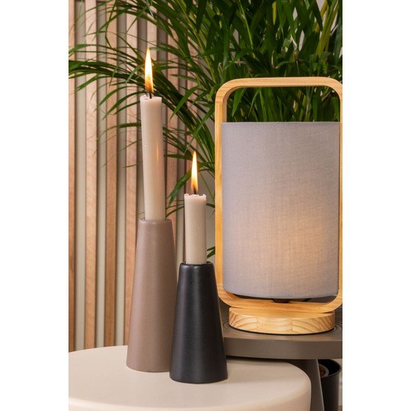 Pelēka galda lampa Leitmotiv Snap, augstums 21,5 cm-image-1