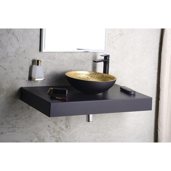 Matēti melns stāvošs jaucējkrāns izlietnei Spy – Sapho-image-4