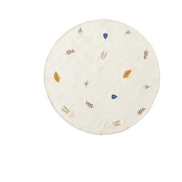 Krēmkrāsas vilnas bērnu paklājs ø 120 cm Yanil – Kave Home