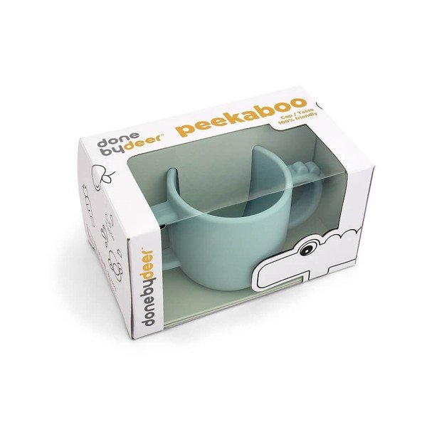 Zila silikona krūze zīdaiņiem 0,17 l Croco – Done by Deer-image-2