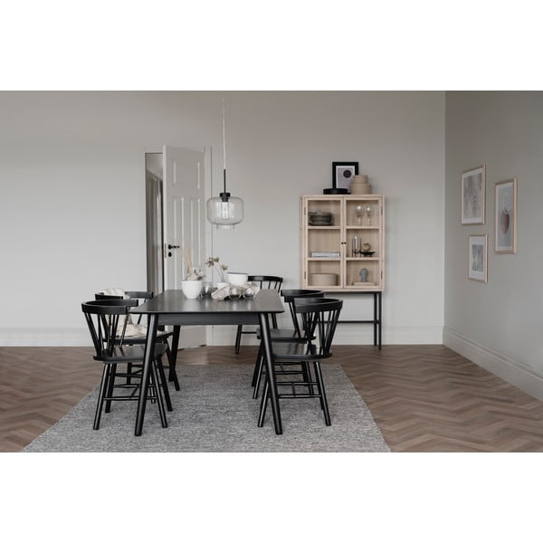 Melns ēdamgalds Rowico Lotta, 180 x 90 cm-image-3