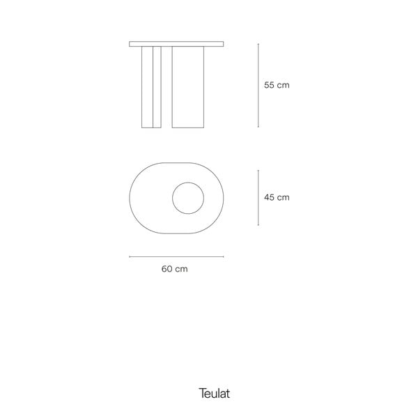 Sānu galdiņš ar oškoka imitāciju 45x60 cm Nori – Teulat-image-3