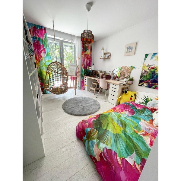 Vienguļamā gultas veļa no kokvilnas satīna 140x200 cm Vibrant Colours – Butter Kings-image-1