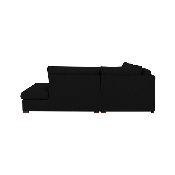 Melns stūra dīvāns Windsor & Co Sofas Daphne, labais stūris-image-4