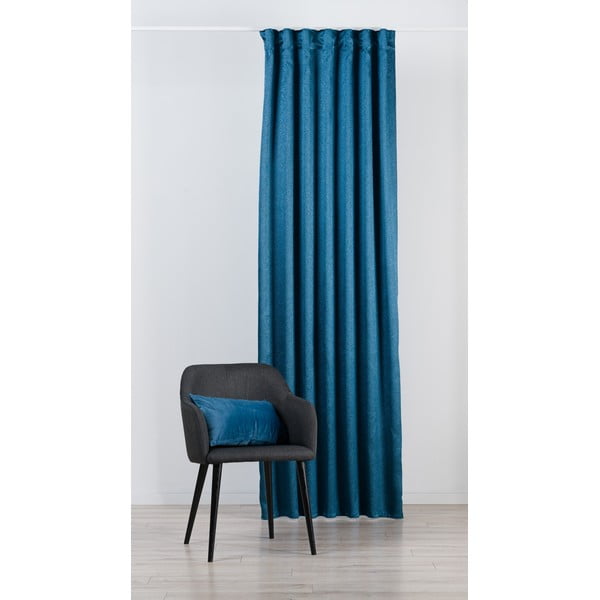 Zils aizkars ar āķiem 135x245 cm Supreme – Mendola Fabrics