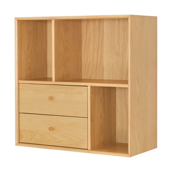 Dabīga toņa modulārā plauktu sistēma ar ozolkoka imitāciju 70x70 cm Z  – Tenzo-image-4