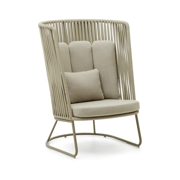 Zaļš metāla dārza atpūtas krēsls Saconca – Kave Home