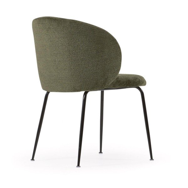 Zaļš polsterēts ēdamistabas krēsls Minna – Kave Home-image-4