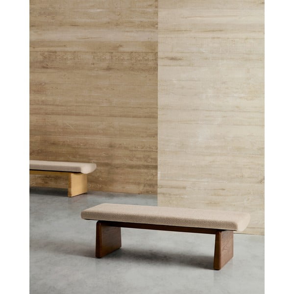 Bēšs/dabīga toņa sols no šenila auduma Topaz – Kave Home-image-3