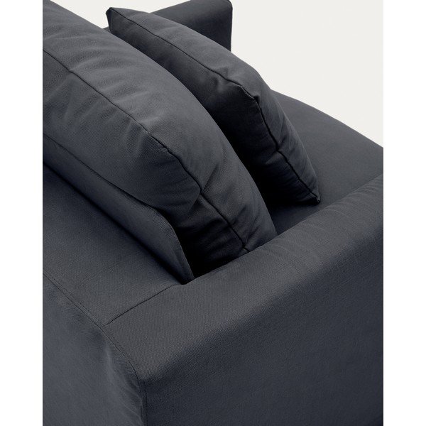 Antracīta pelēks pārvalks 92 cm Nora – Kave Home-image-1