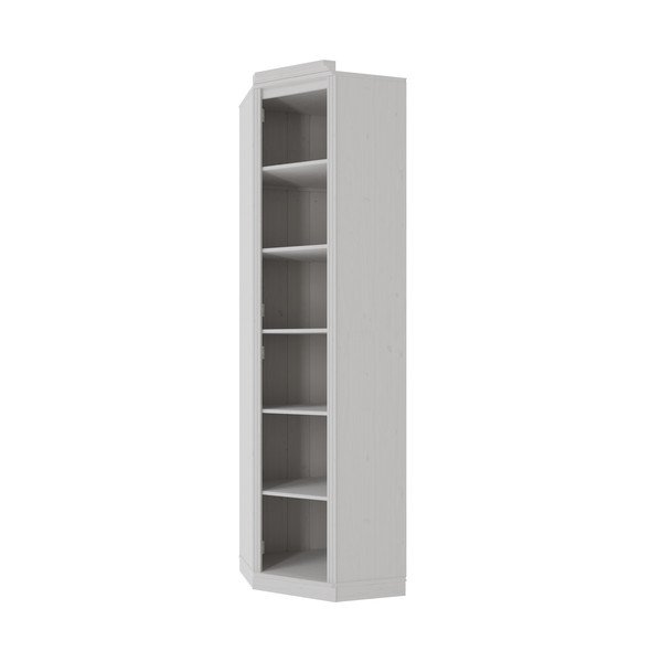 Balts priedes masīvkoka grāmatplaukts 85x219x56 cm Anita – Støraa-image-3