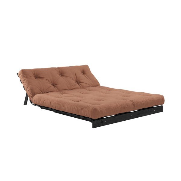 Oranžs/brūns izvelkamais dīvāns 140 cm Roots – Karup Design-image-4