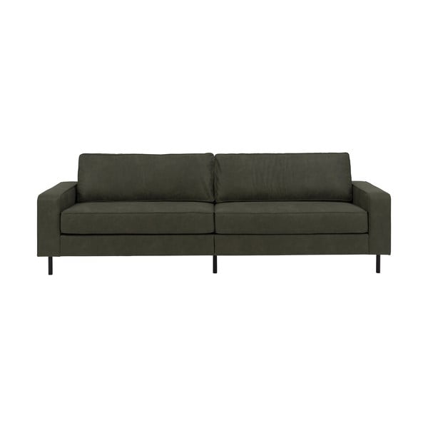 Olīvzaļš ādas imitācijas dīvāns Actona Jesolo, 260 cm