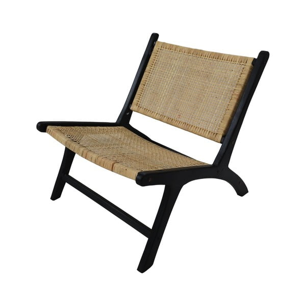 Melns tīkkoka krēsls ar pinumu – HSM collection