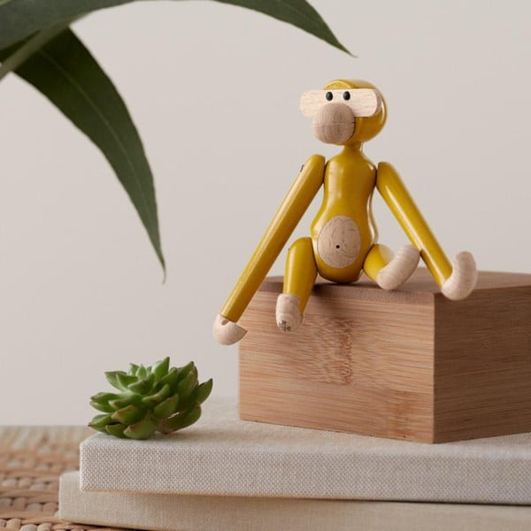 Masīvkoka statuete (augstums 9,5 cm) Monkey Mini – Kay Bojesen Denmark-image-1