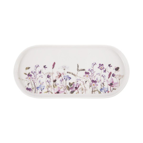Balts/violets servēšanas porcelāna šķīvis Louka – Orion