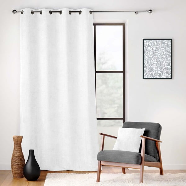 Balts aizkars no šenila 140x260 cm Leo – douceur d'intérieur-image-3