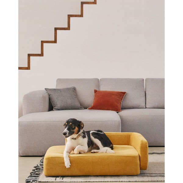 Suņu gulta sinepju dzeltenā krāsā 96x70 cm Bowie – Kave Home-image-1
