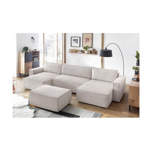 Bēšs velveta pufs Nihad – Bobochic Paris-image-1