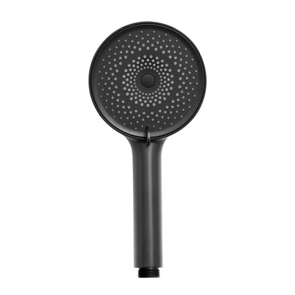 Matēti melna plastmasas dušas galva ø 12 cm Softwater – Wenko