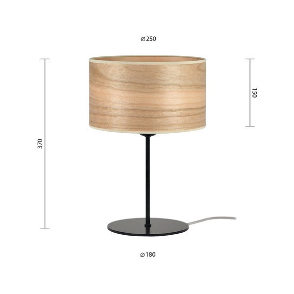 Gaiši brūna dabīgā finiera galda lampa Sotto Luce Tsuri S, ⌀ 25 cm-image-3