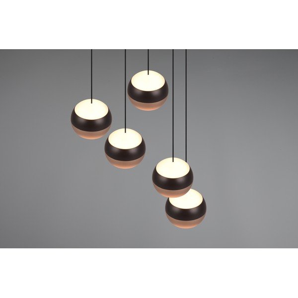 Melna/vara krāsas LED piekaramā lampa ar metāla abažūru ø 30 cm Orbit – Trio Select-image-2