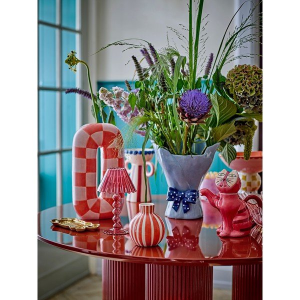 Lašrozā/krēmkrāsas keramikas ar rokām apgleznota vāze (augstums 32 cm) Mae – Bloomingville-image-2