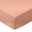 Terakotas oranžs palags no kokvilnas perkala ar gumiju 90x190 cm Cotton Percale – Bianca