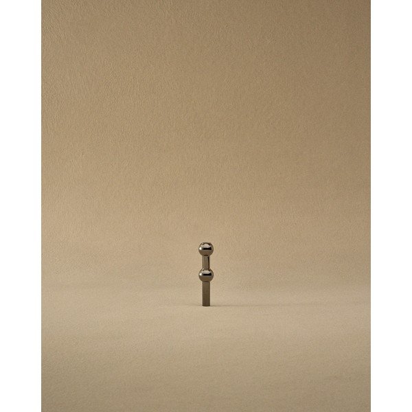 Spīdīgi melna metāla vāze (augstums 10 cm) Nagel – STOFF Nagel-image-1
