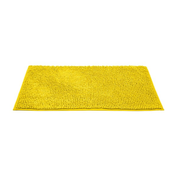 Dzeltens tekstila vannas istabas paklājs 50x80 cm Chenille – Allstar