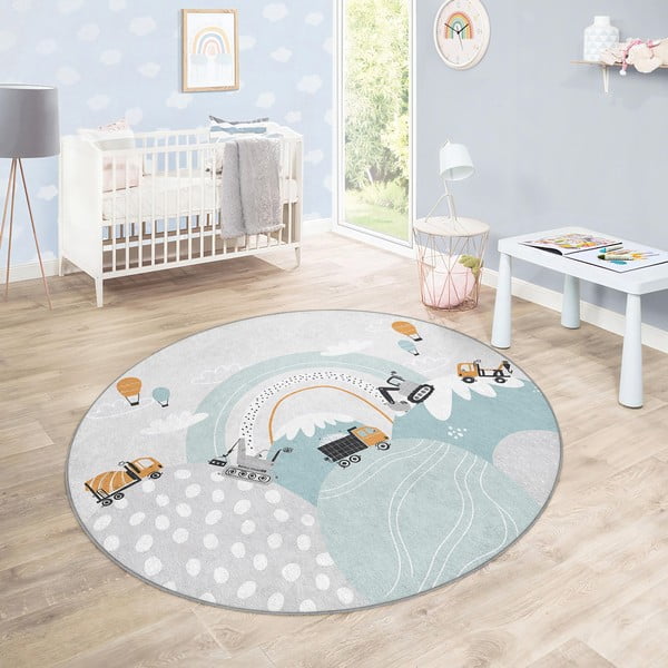 Mazgājams bērnu paklājs ø150 cm Snowy Hills – Mila Home-image-4