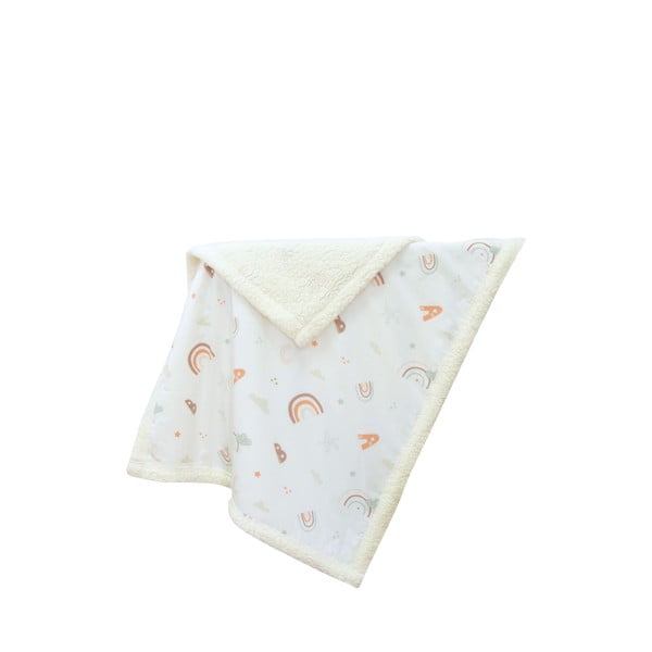 Balta bērnu sega no ranforce kokvilnas 75x100 cm Abc – Mijolnir