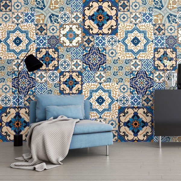 60 dekoratīvo sienas uzlīmju komplekts Ambiance Toundra, 15 x 15 cm-image-3