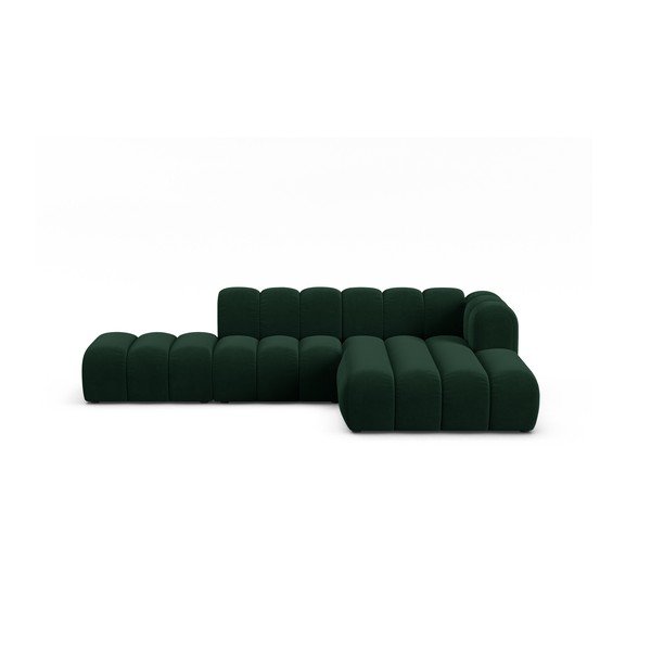 Tumši zaļš stūra dīvāns (ar labo stūri) Lupine – Micadoni Home