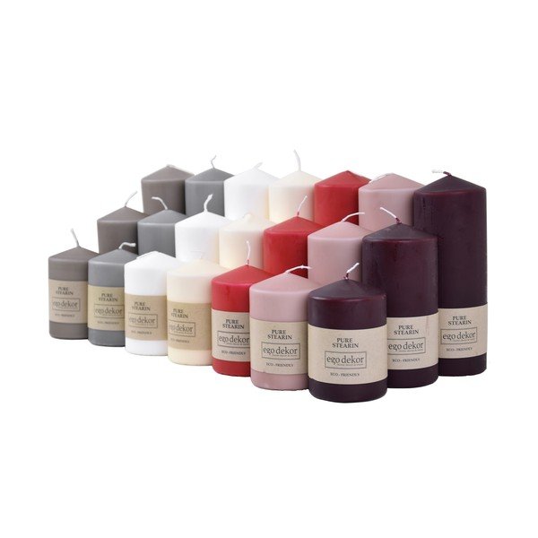 Balta svece Eco candles by Ego decor Top, degšanas laiks 25 h-image-1