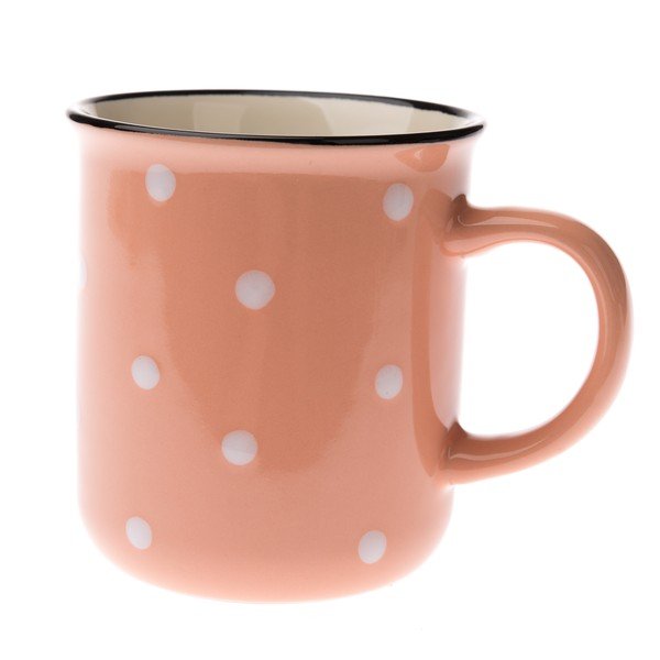 Oranža keramikas krūze Dakls Dottie, 380 ml