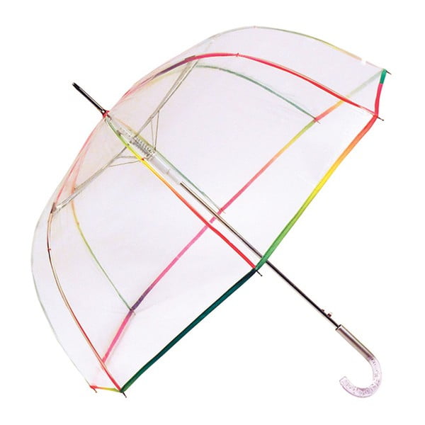 Ambiance Birdcage caurspīdīgs lietussargs ar varavīksnes detaļām, ⌀ 95 cm