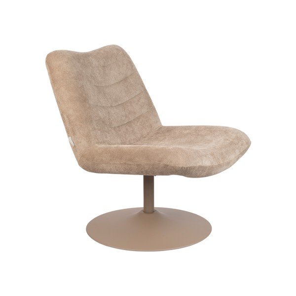 Bēšs samta atpūtas krēsls Bubba – Zuiver