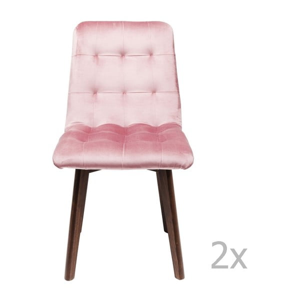 2 rozā ēdamistabas krēslu komplekts Kare Design Moritz