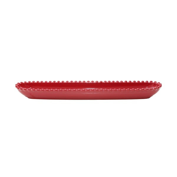 Rubīna sarkans māla šķīvis Costa Nova Pearlrubi, platums 41 cm