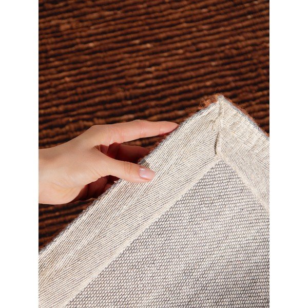 Brūns ar rokām darināts vilnas paklājs 200x290 cm Bexley Woolwich – Ted Baker-image-4