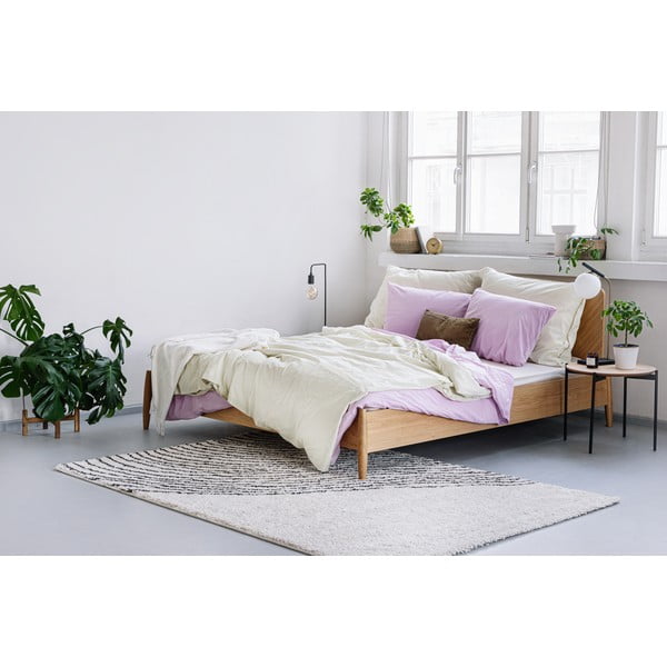 Ziloņkaula krāsas divguļamā gultasveļa no mīkstinātas kokvilnas Bonami Selection, 200 x 200 cm-image-3