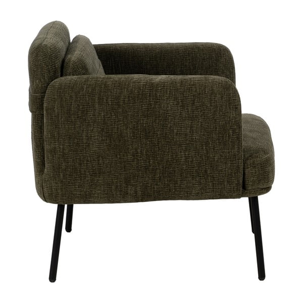 Zaļš atpūtas krēsls no šenila auduma Bind – Ixia-image-3