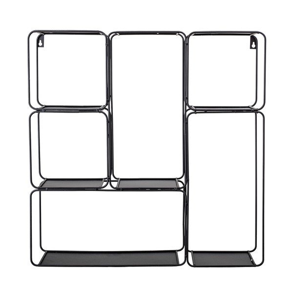 Melns metāla sienas plaukts Bloomingville Vegas-image-1