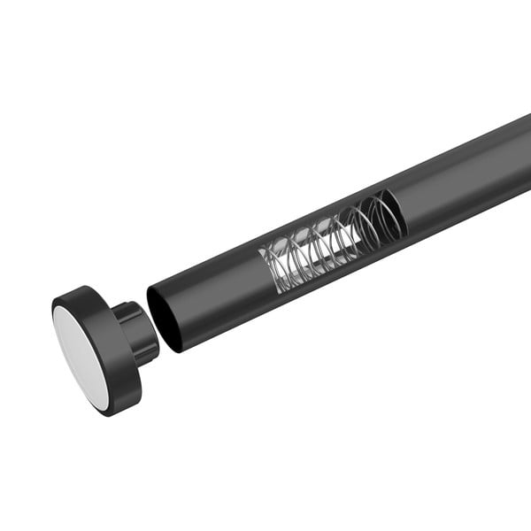 Melns vannas istabas izvelkamais stienis Wenko Luz, garums 110-185 cm-image-4