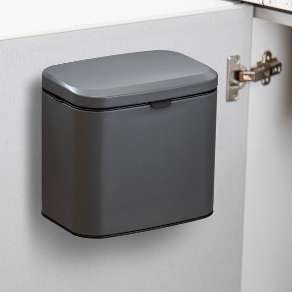 Tumši pelēks kompostējamo atkritumu konteiners 4 l Essentials – Ladelle-image-1
