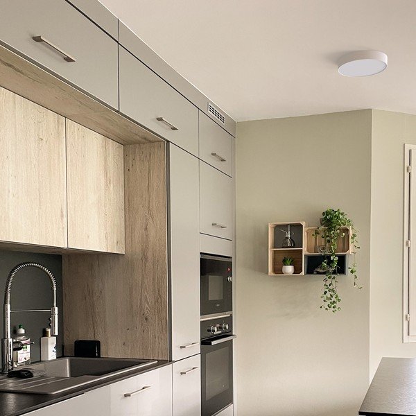 Balta griestu lampa SULION Rond, ø 13,5 cm-image-4